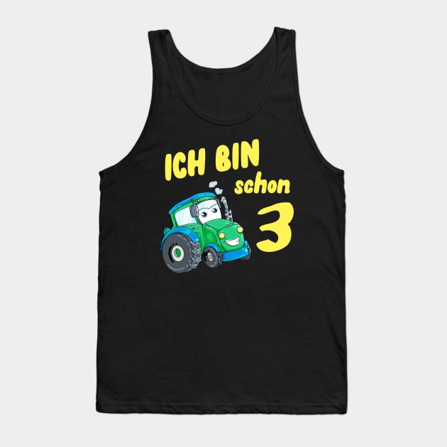 Kinder Traktor 3. Geburtstag Jungen Trekker Tank Top by Foxxy Merch